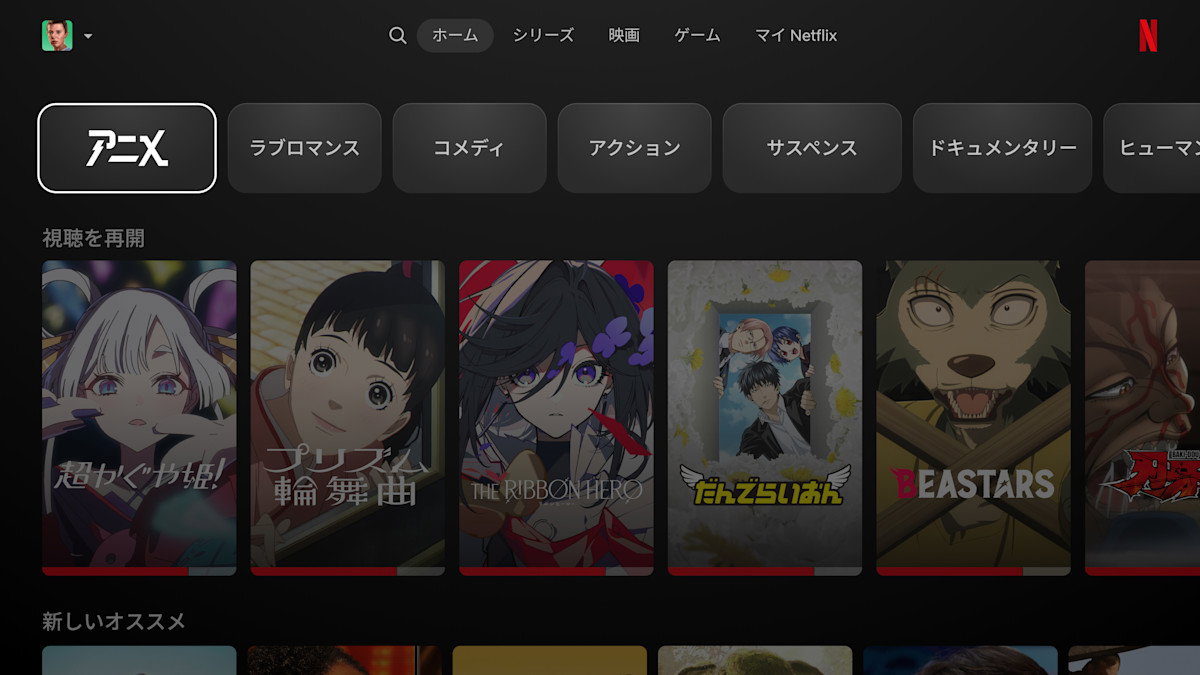 Netflix Anime Home
